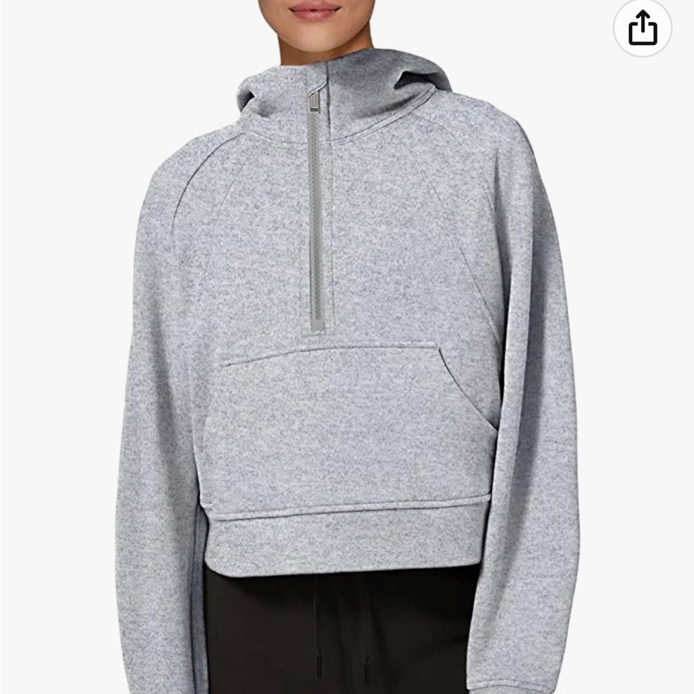 Women’s Hoodies Fleece Lined Collar Pullover 1/2 Zipper